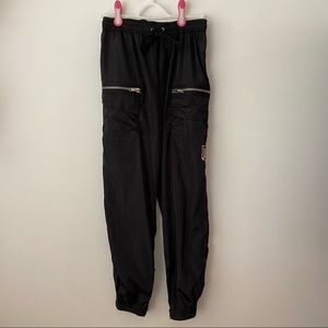 LF Black Parachute Pants
